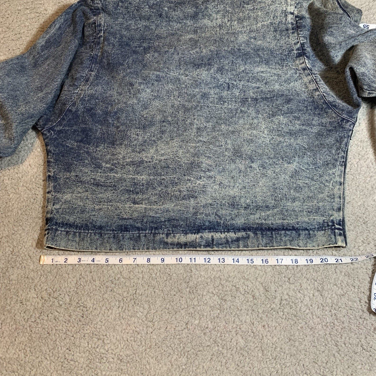 Vintage Camarim Denim Skirt Set 80s Acid Wash Jacket Western Patchwork Size 6