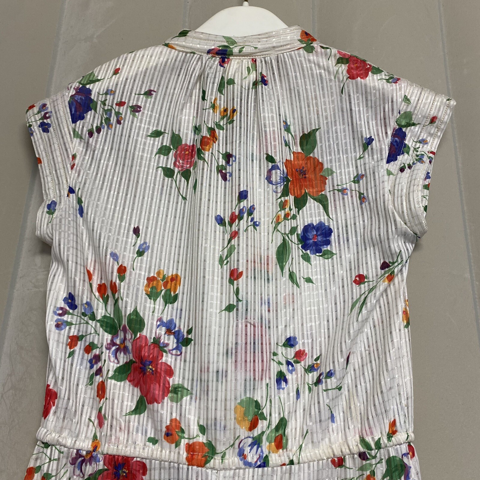 Vintage Mara Jrs of California Dress Size 5 Floral Midi Mandarin Collar 1970s
