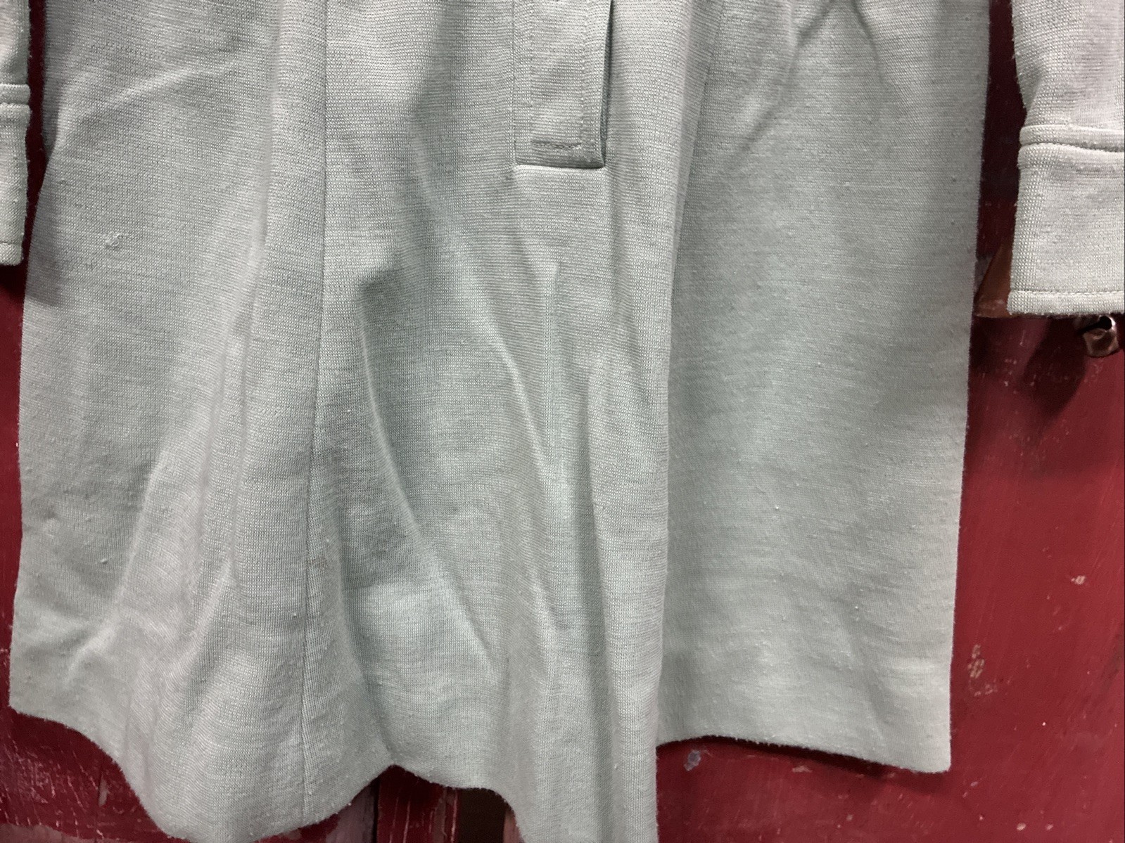Vintage 1950s-1970s Women’s Mint Green Button-Front Long Sleeve Dress Waist 26