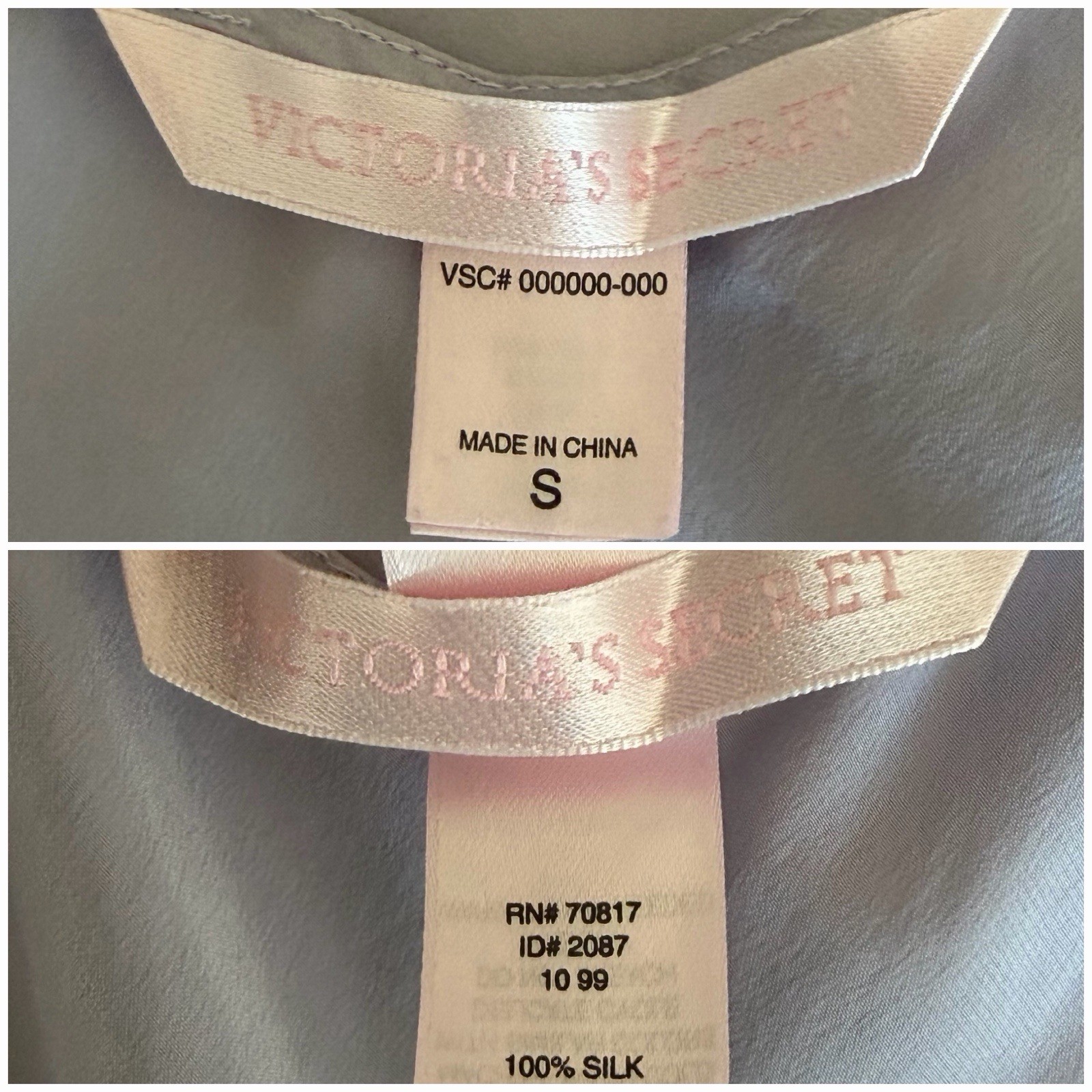 Vintage 1999 Victoria’s Secret Silk Slip Dress Lilac Grey Size S