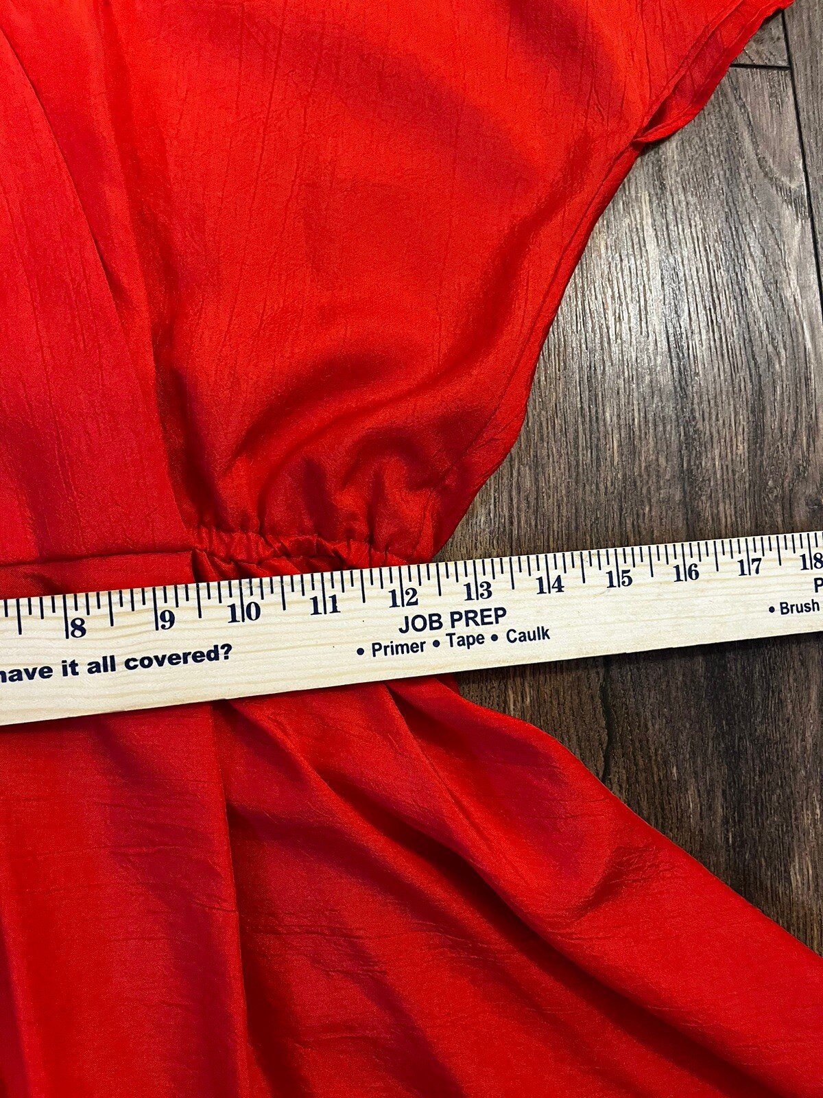 VTG 80s Schrader Sport II Red Knee Length Wrap Bodice Blouson Dress 6