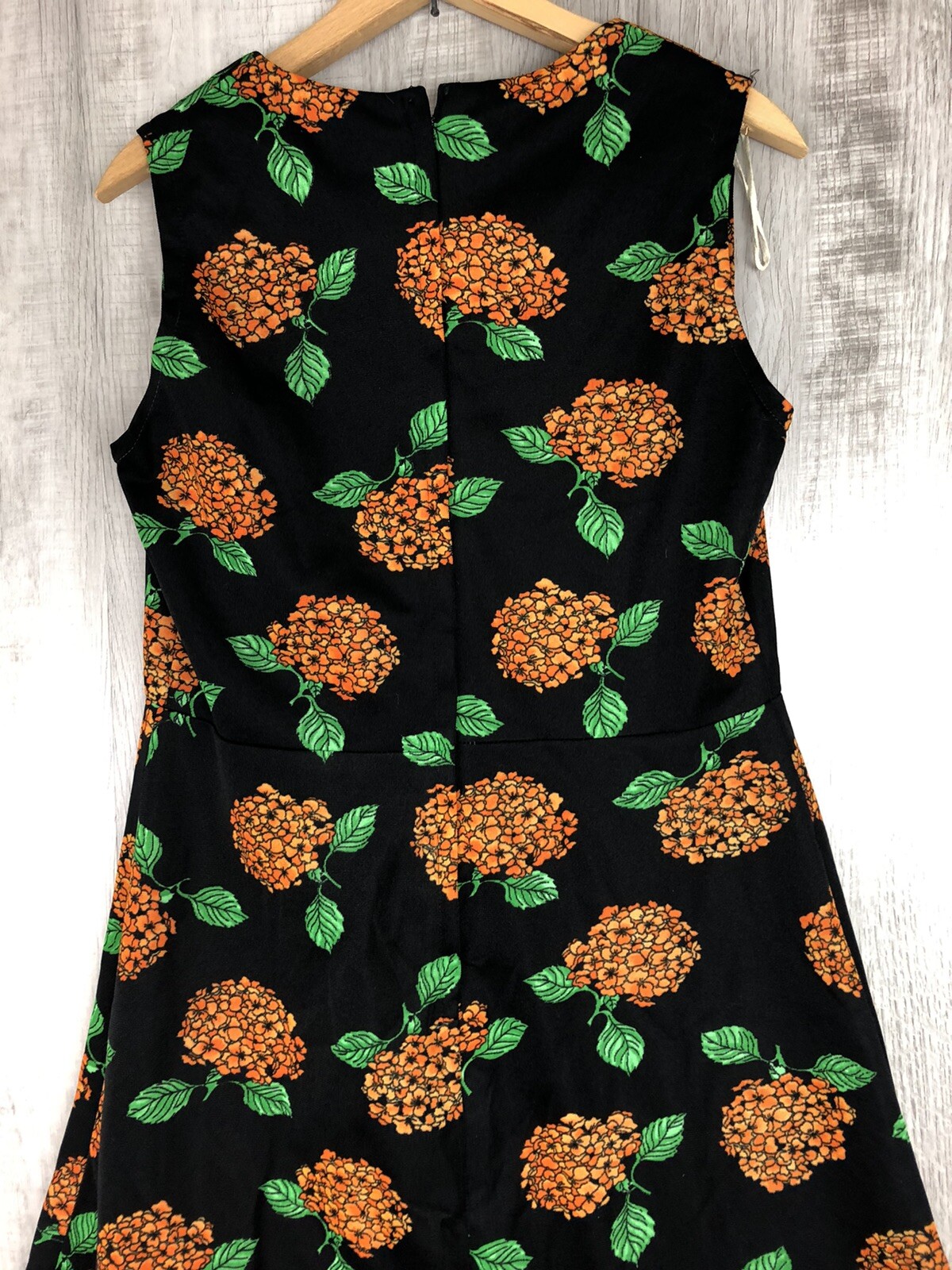 Vintage Hawaiian Floral Dress 60s 70s Mod GoGo Hippie Womens Size 15-17