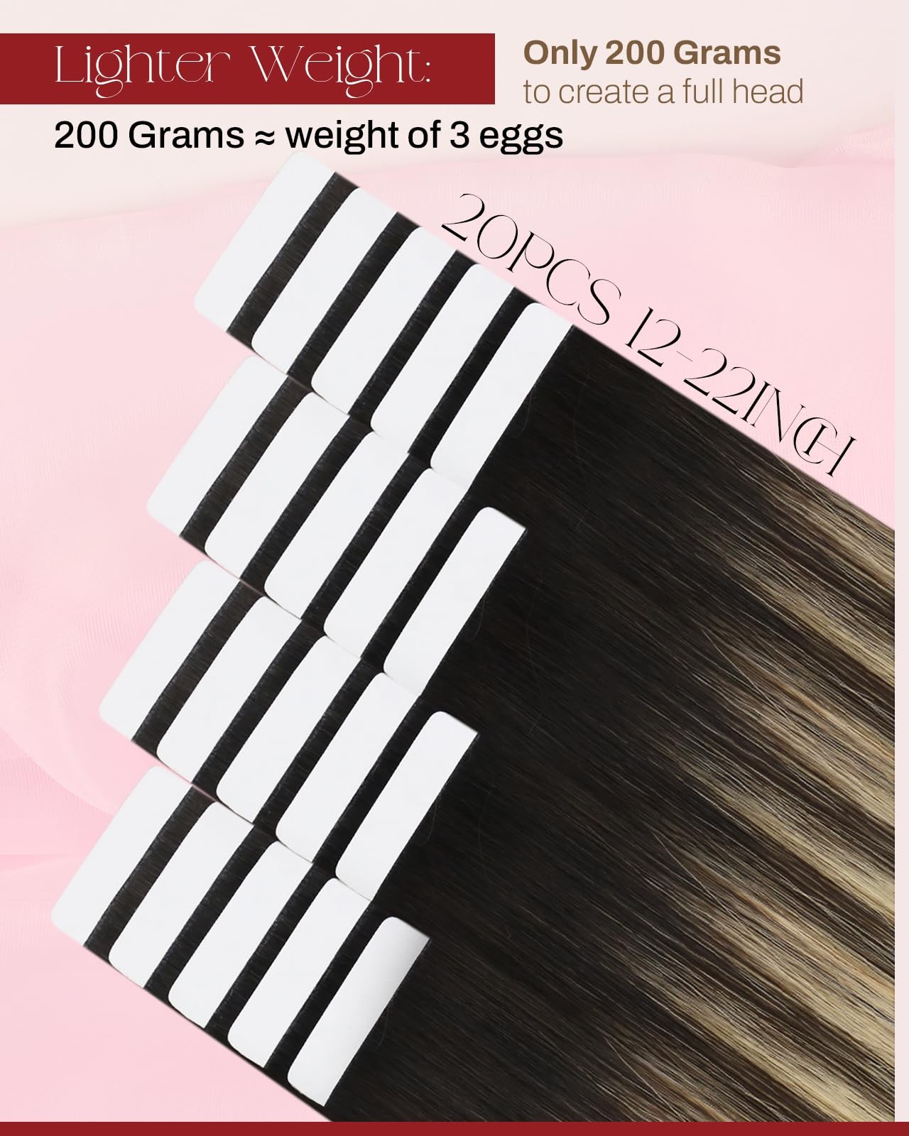 Moresoo Tape in Hair Extensions Human Hair Straight Tape in Extensions Real Hair