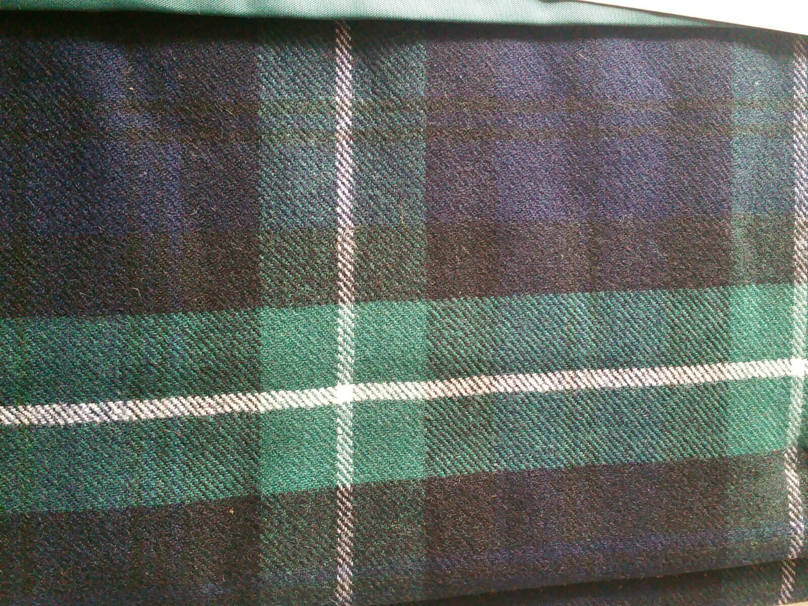 Brand New THE SCOTCH HOUSE SKIRT Tartan Green/Blue Plaid PURE NEW WOOL Scotland