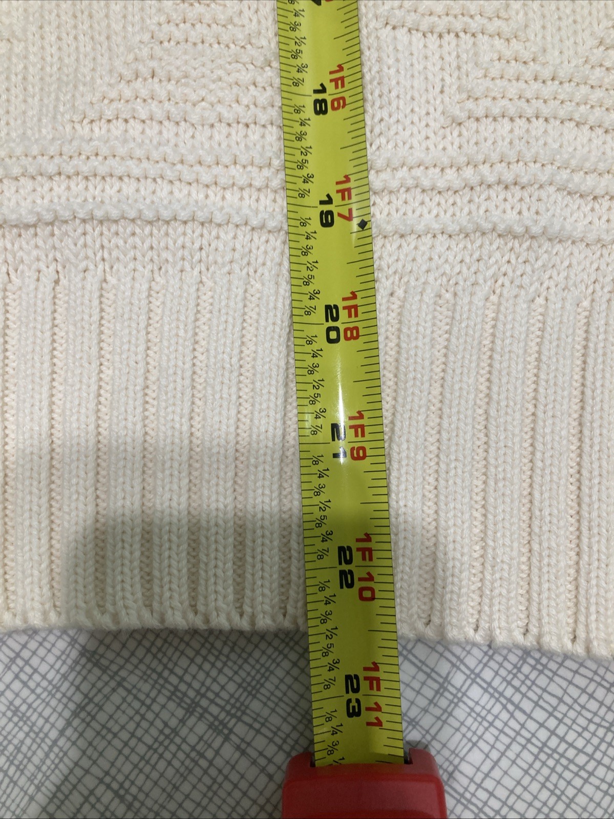 Vtg 80s 90s JH Collectibles Cream Textured Knit Crewneck Sweater Fisherman M