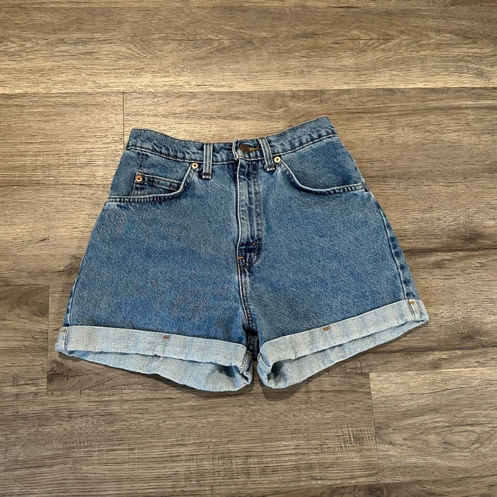 Vintage Levis Orange Tab Shorts Size 7 High Rise 100% Cotton Denim Cutoffs 1995