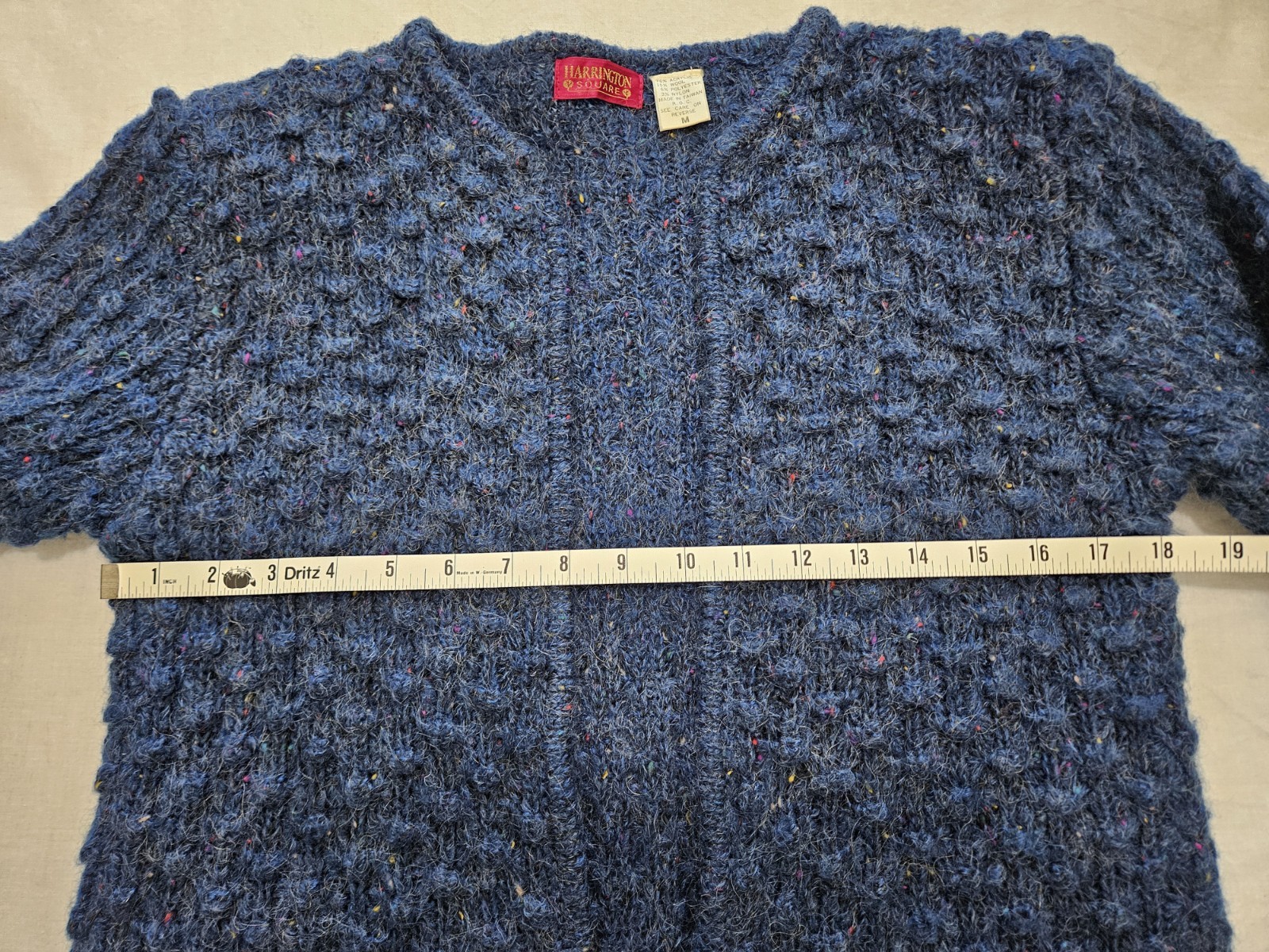 Harrington Square Vintage Women’s Sweater Cardigan Dark Blue Size Medium