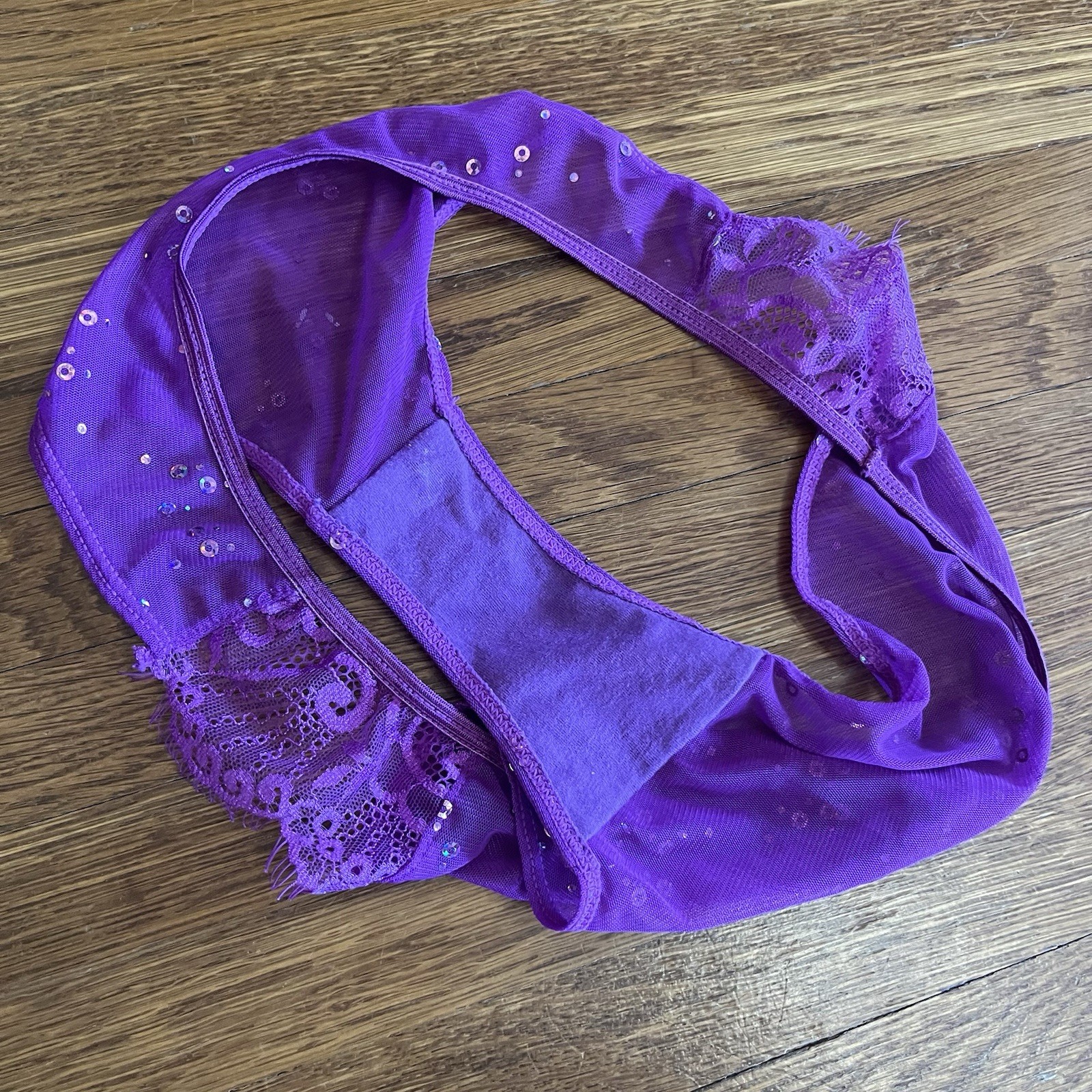 vtg Y2k Victorias Secret Sexy Little Things Panties S Purple Fairy Lace Brief