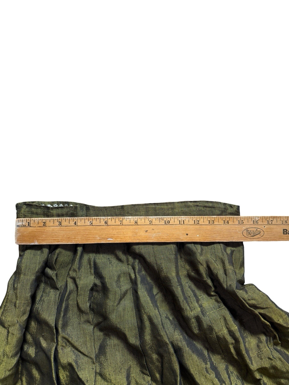 Vintage MCM 1960s Green A-Line Handmade Woven Midi Skirt Women’s Small / XS