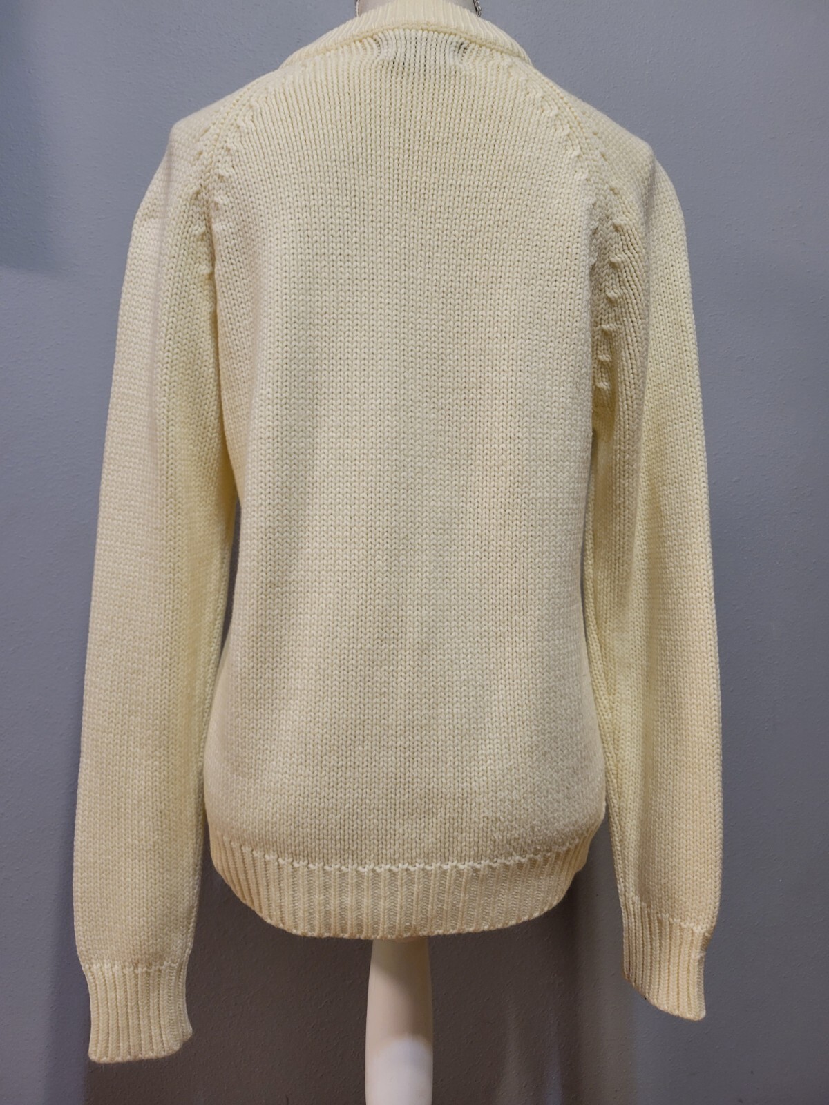 Vintage Sigallo medium vintage ivory and brown crew neck sweater