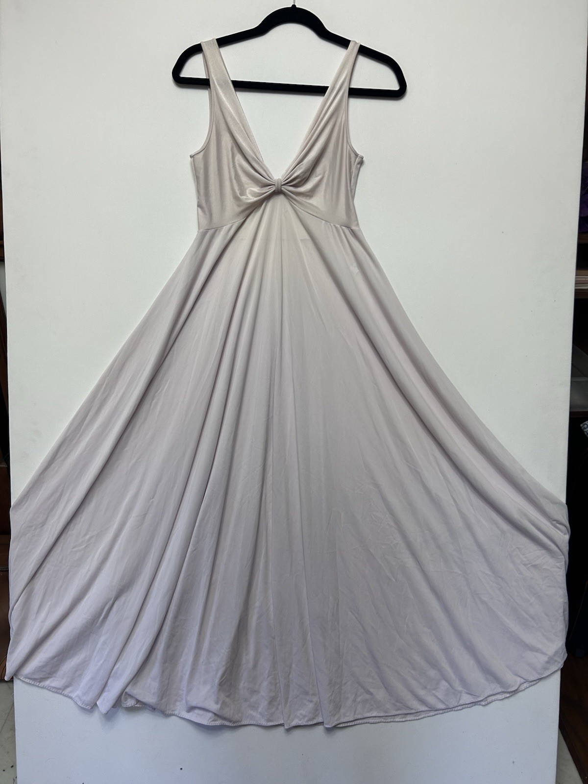 Vintage Olga BodySilk L Nightgown 9286 Nylon Pale Pink Twist Tie Not Bodice