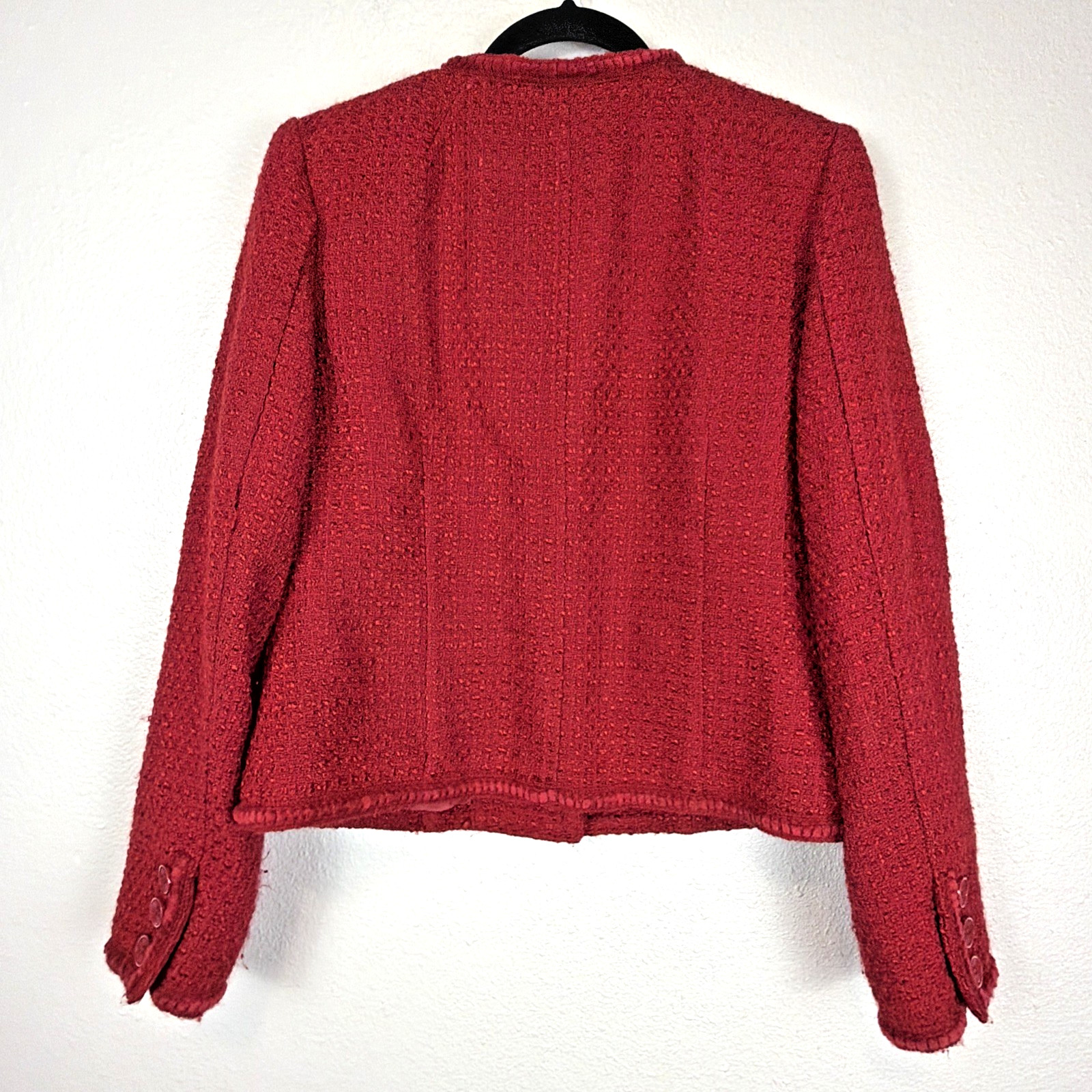 Pendleton Red Wool Blend Blazer Womens 8 Vintage Button Jacket Career Classic