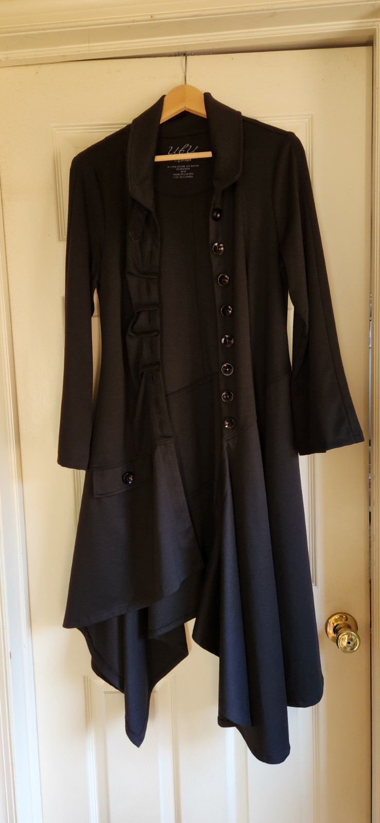 Asymmetrical Lagenlook Duster Jacket Goth Witchcore Victorian Cosplay Size Mediu