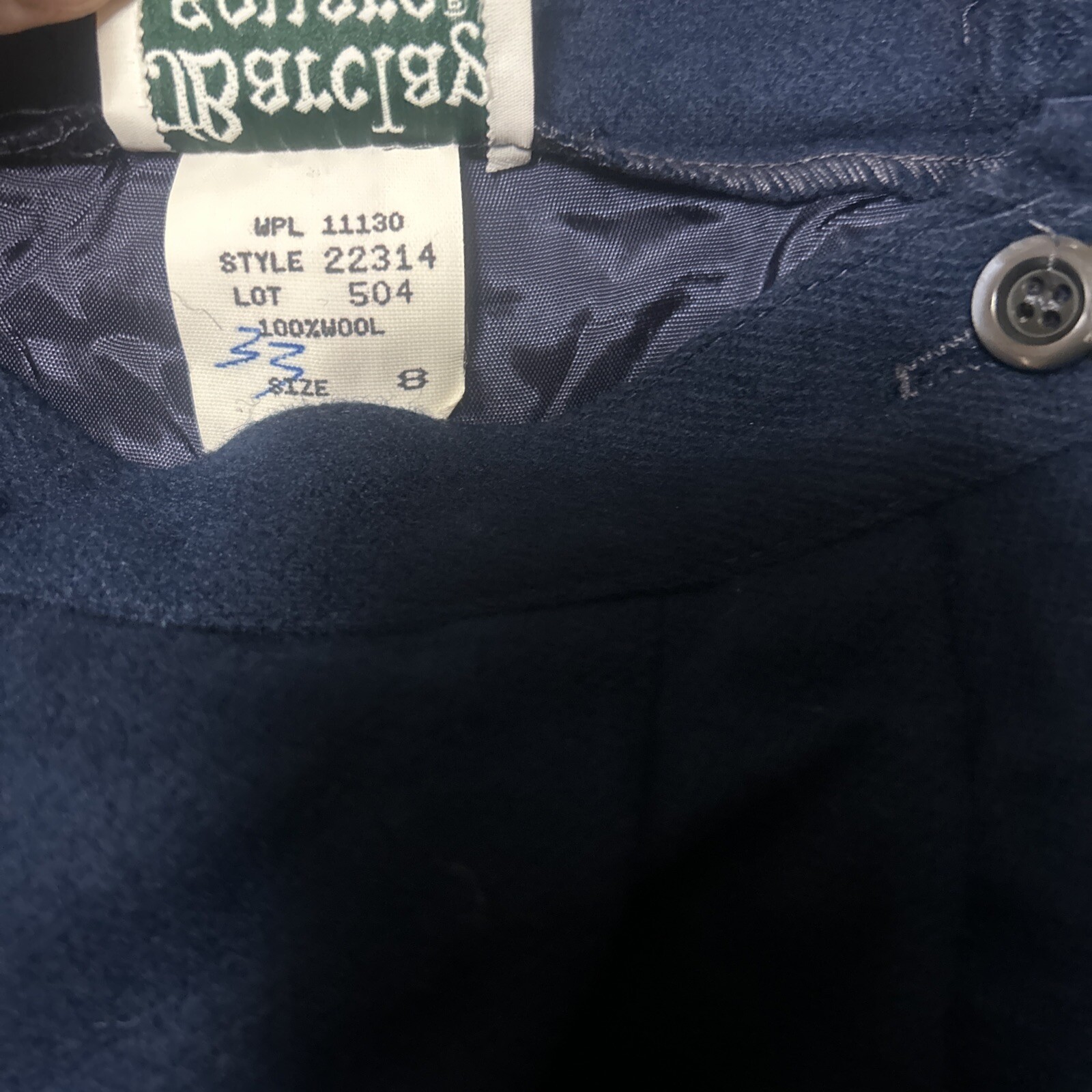 BARCLAY SQUARE VINTAGE WOMANS PANTS LINED SIZE 8. 100% WOOL MADE USA T6