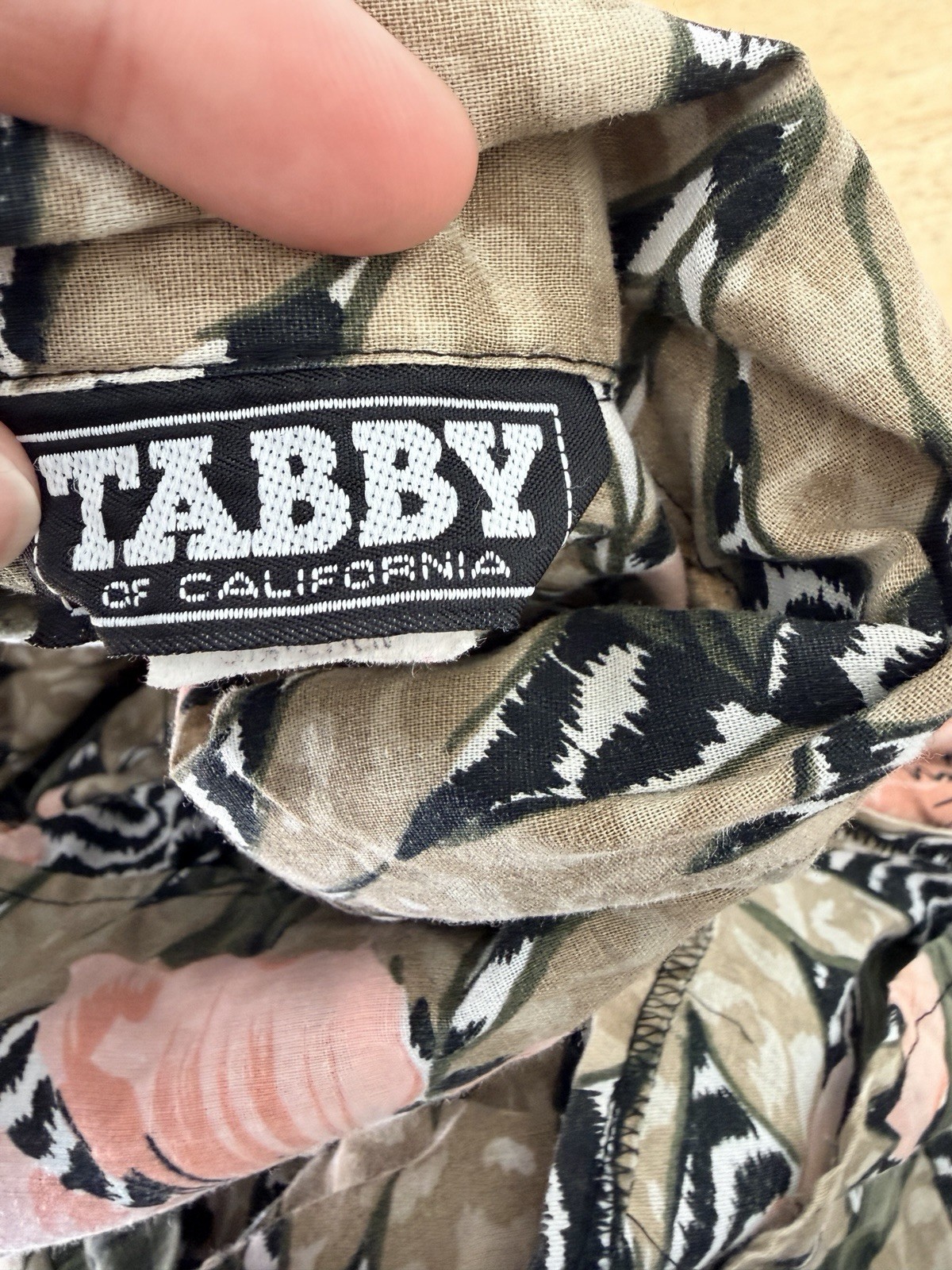 Vintage TABBY of California Dress Set Floral Dress & Long Shirt Overlay XL