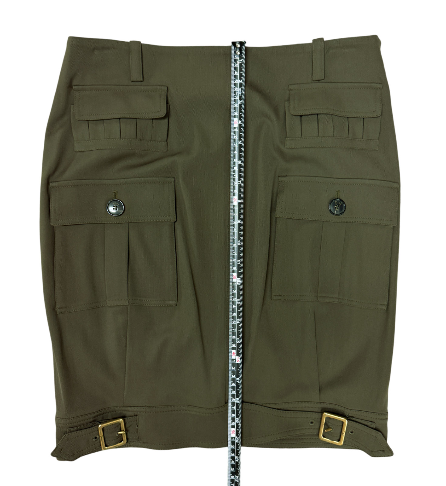 NWOT CHRISTIAN DIOR John Galliano 2006 Skirt 10 Olive Green Khaki FR 42 RARE