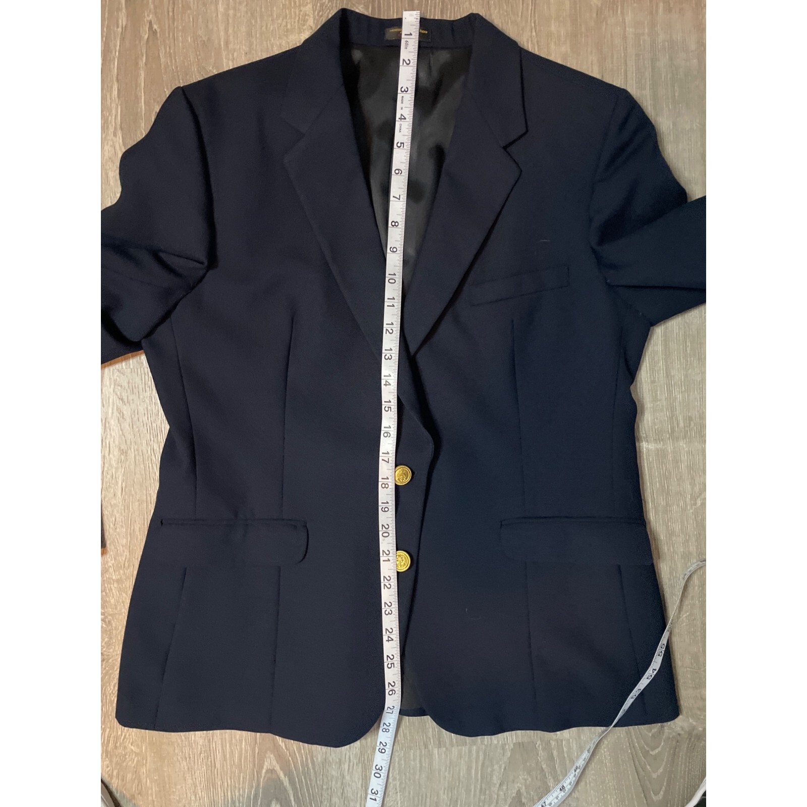 Vintage 90s Y2K Lady Beall Navy Blue Nautical Womens Blazer with Gold Buttons