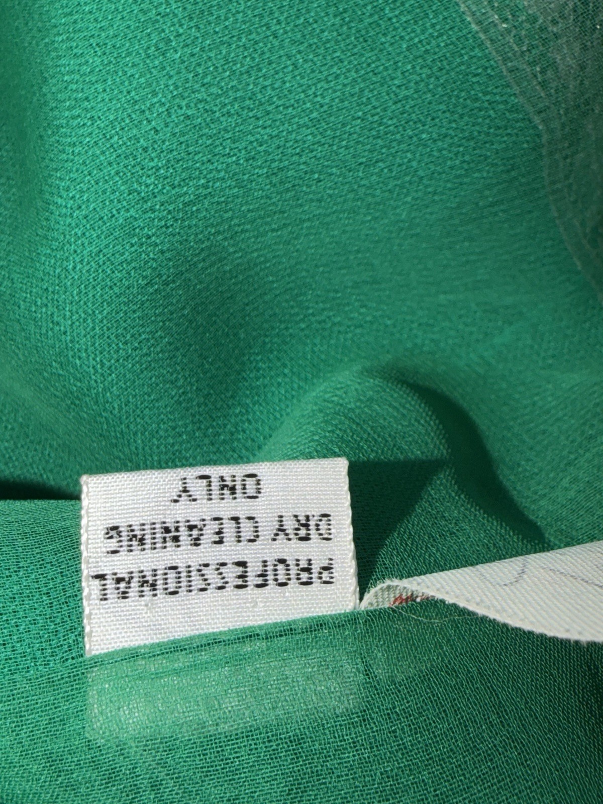 VTG 80s Pauline Trigere Bergdorf Goodman Emerald Green Maxi Textured Shirt Dress