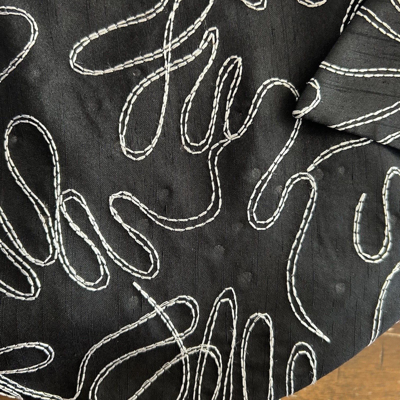 Vintage European Abstract Stitch Design Jacket Embroidered Frankennwalder