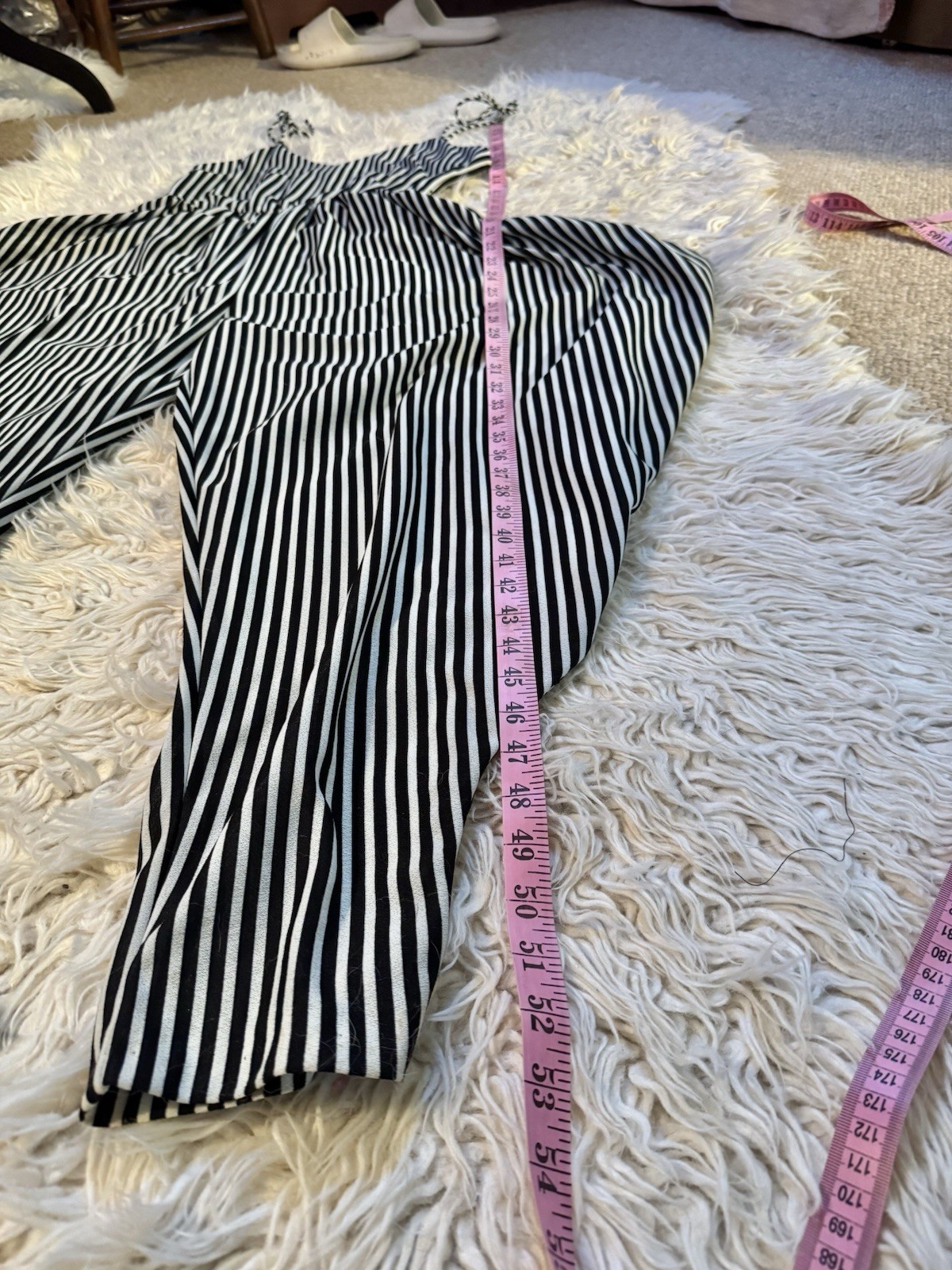 Vtg Diamond’s Run Wayne Harem Striped Jumpsuit Disco Studio 54 70s Dress S M
