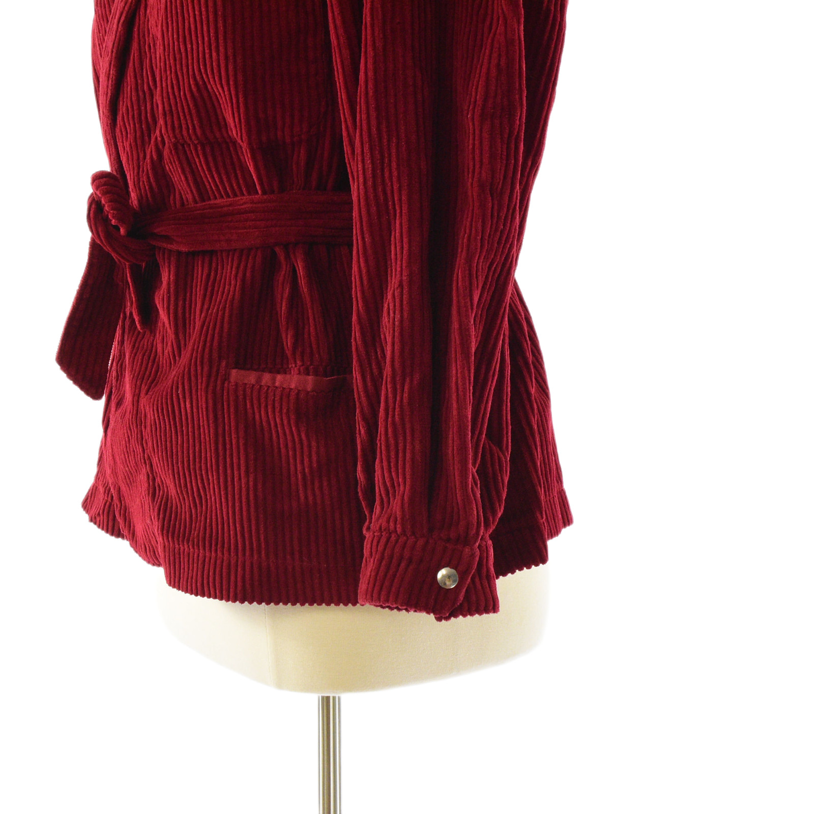 Claude Montana Pour Ferrer Ysentis Womens M Red Corduroy Wrap Front Jacket