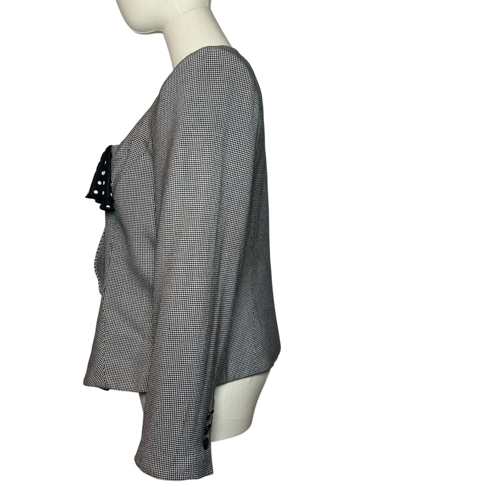 VTG 80s Gray Power Blazer Petite 8 Dark Academia Preppy Minimalism Office Siren