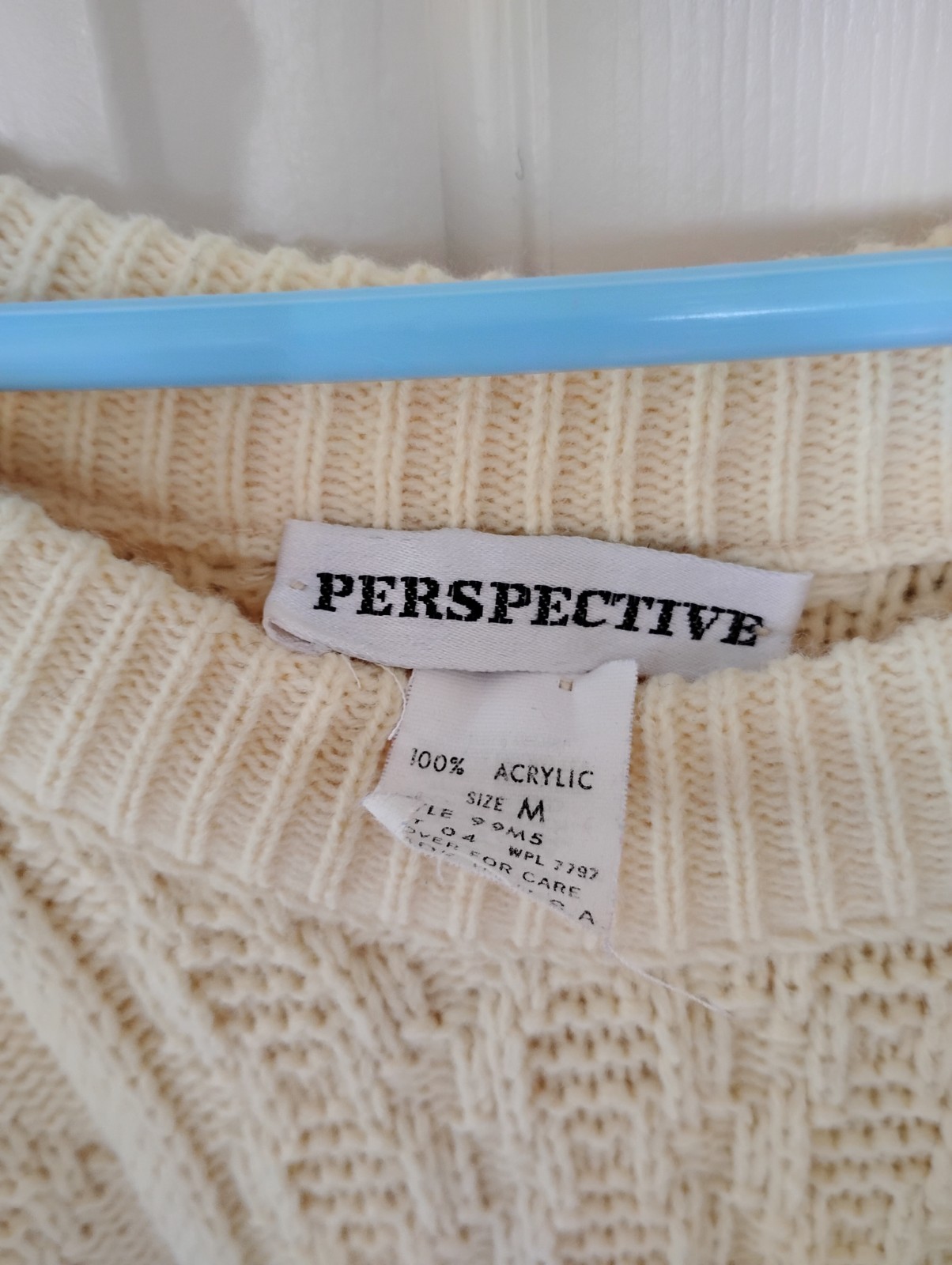 Vintage 1987 Pale Yellow Sweater and Skirt Outfit Size Medium by Perspective
