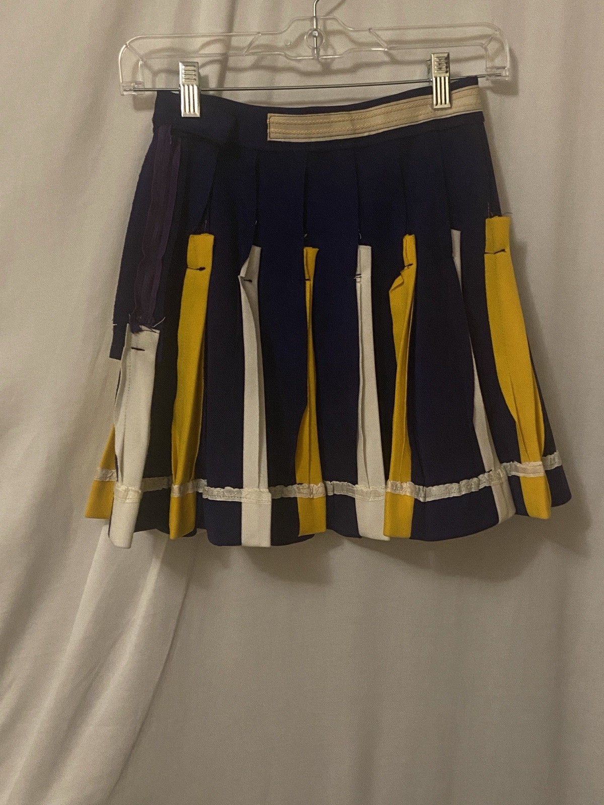 Vintage 60’s cheerleader Supply Co Inc Purple,yellow & White Cheer Skirt