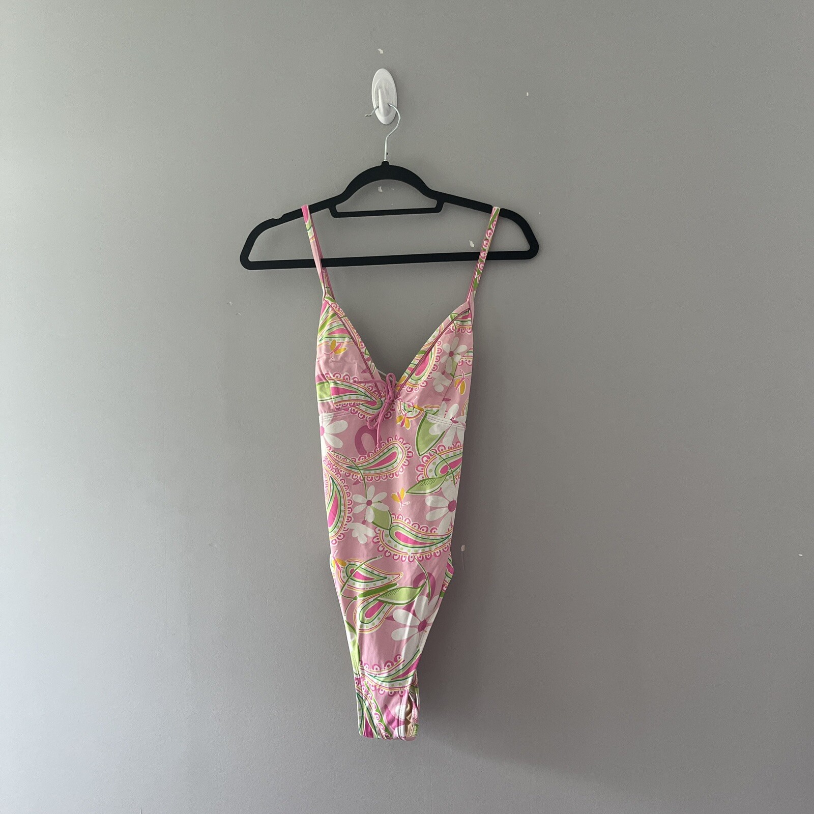 Vintage Lilly Pulitzer One Piece Swimsuit Convertible Colorful Butterfly Size 12