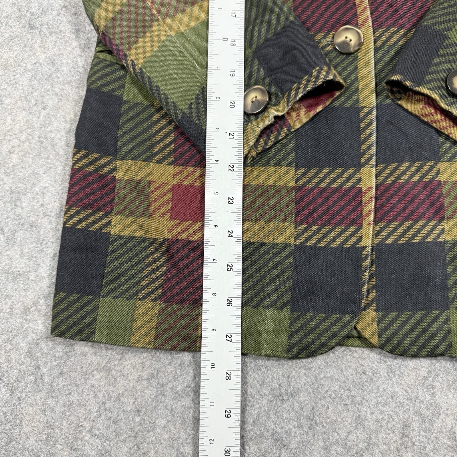 Norton McNaughton Vtg Open Front Blazer Women’s Size Petites 4 Multicolor Plaid