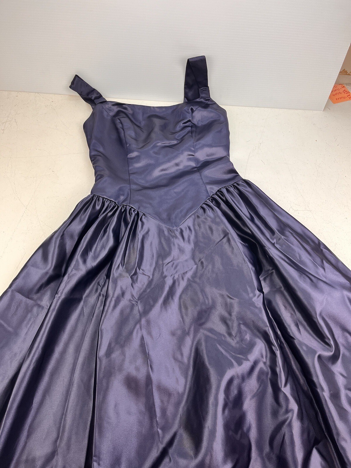 Vtg. Union Tag Formal Party Dress Dark Blue Size 7 Classic Style 1950-60 Styl
