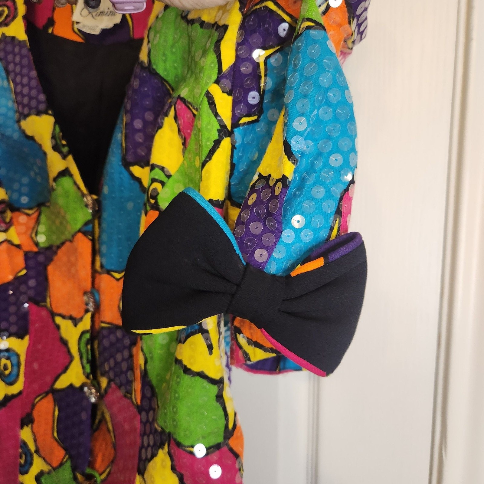 Vintage 1980s Rimini Colorful Psychedelic Sequin Blazer Jacket