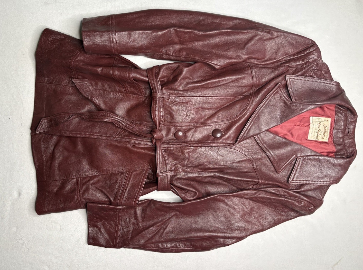 Vintage 1970’s Oxblood Leather Coat / Leathers by New England Sports Wear Co.