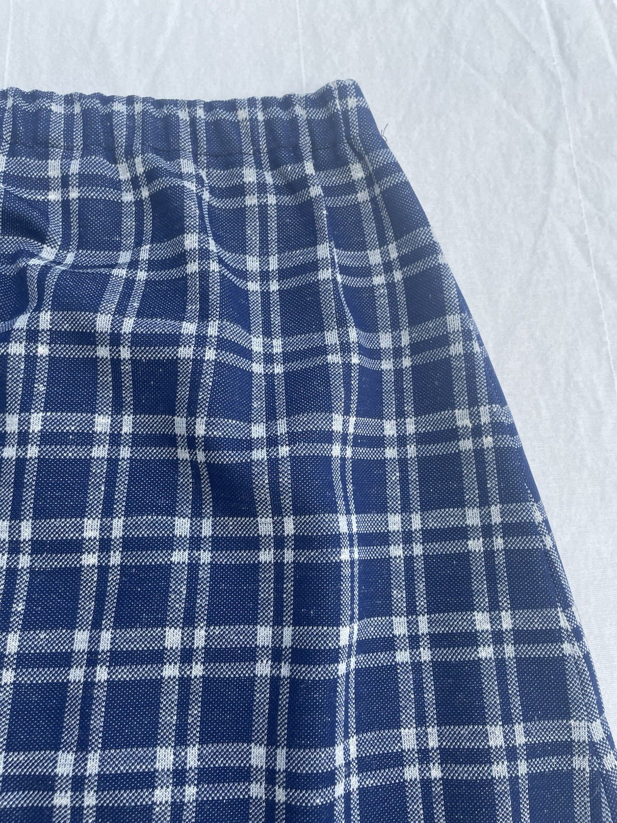 Vintage Blue White Preppy A line Midi Skirt 1960s Mod John Meyer Women’s 10