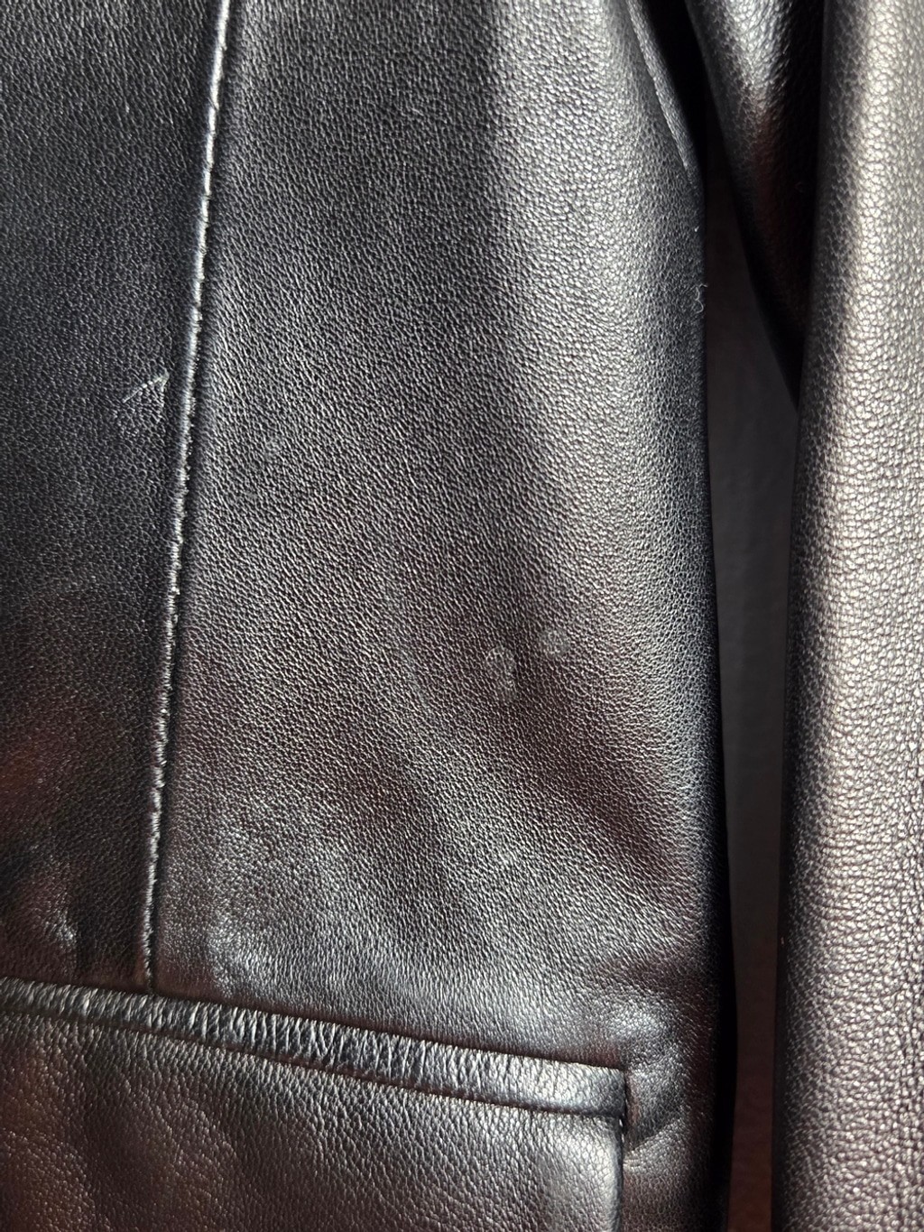Sergio Rossi Leather Jacket Size 42 Made in Italy ’90s Grunge Sleek Matrix Core