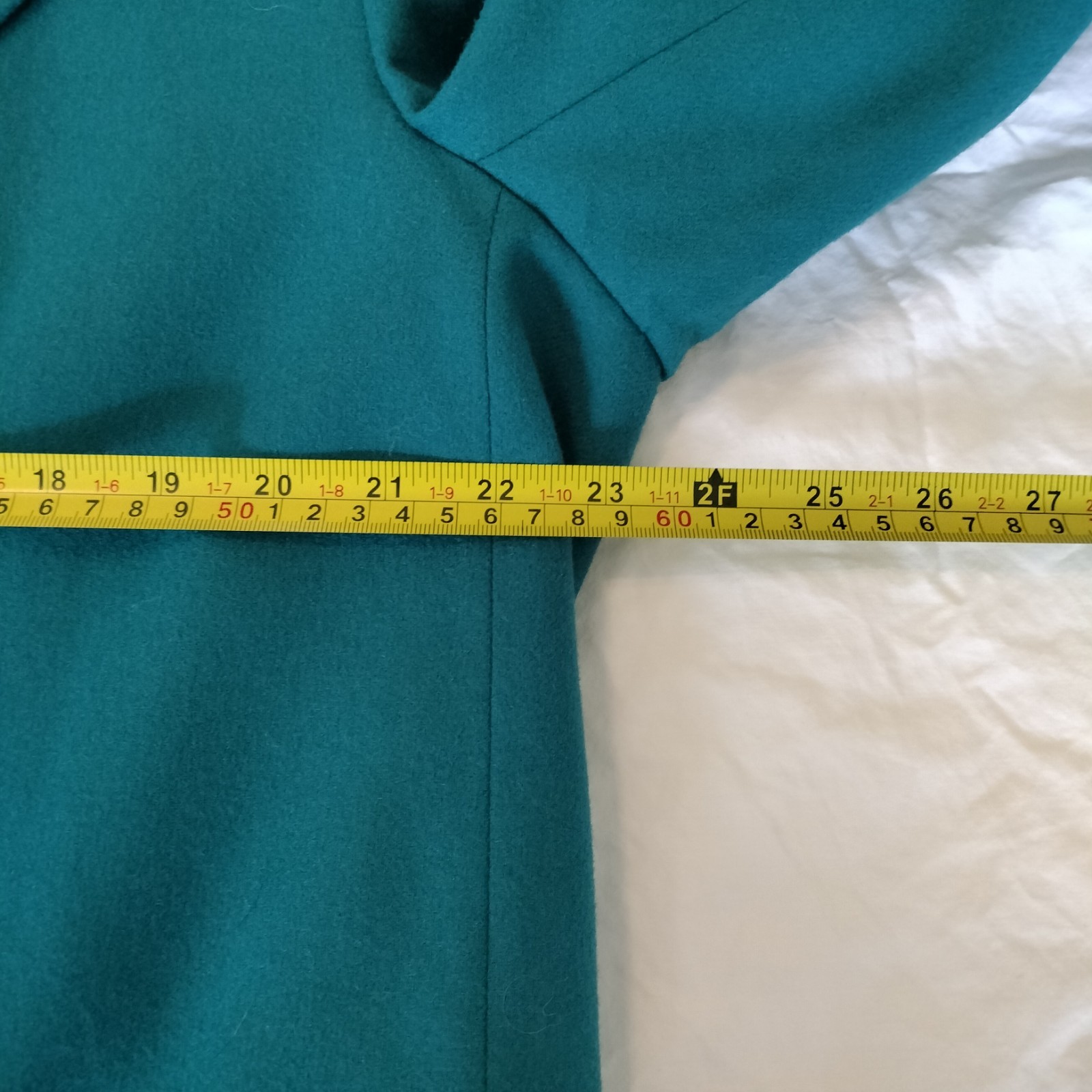 Vintage 1970s Pendleton Virgin Wool Lined Teal Trench Coat Women’s 16