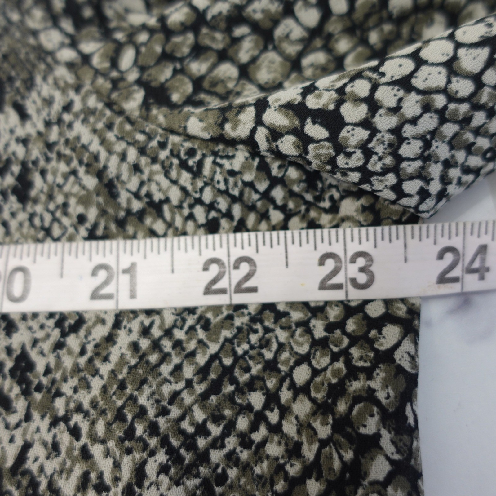 Vintage 90s Snakeskin Print Tie Neck Pussy Bow Blouse Grey XL Maximalist Top