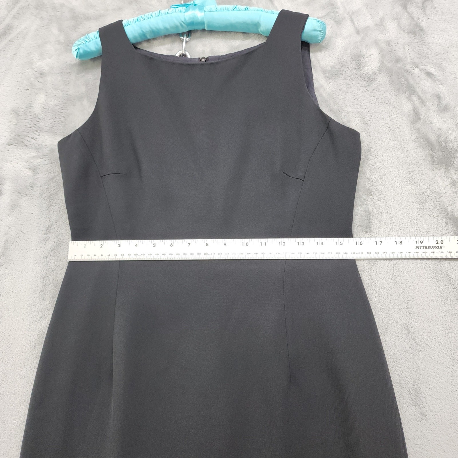 Vintage Rena Rowan Womens 8 Black Sleeveless Knee Length Little Black Dress