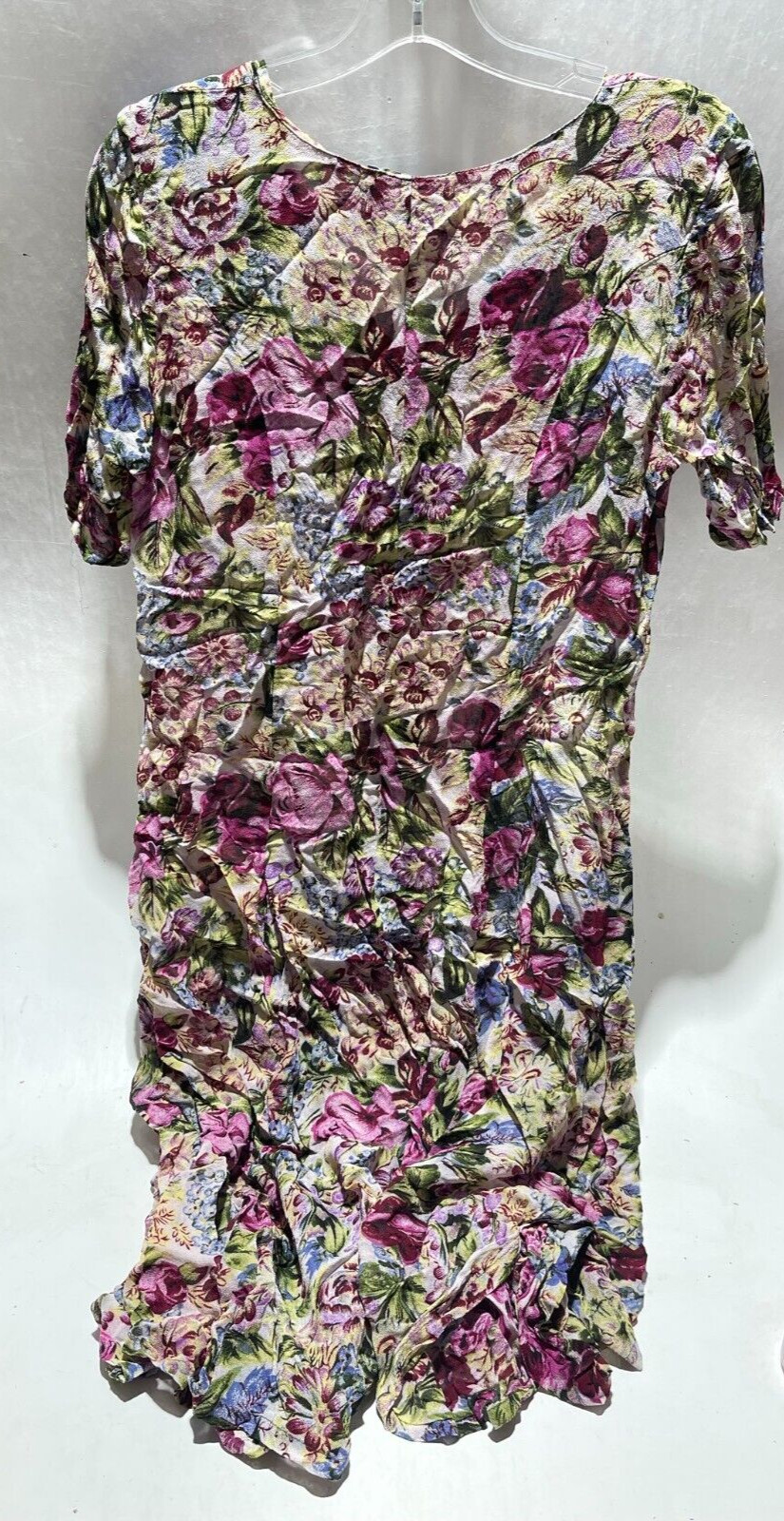 Vintage 90s Olive Clothing.Co 100% Rayon Button Up Dress Women Sz 1 Made in USA