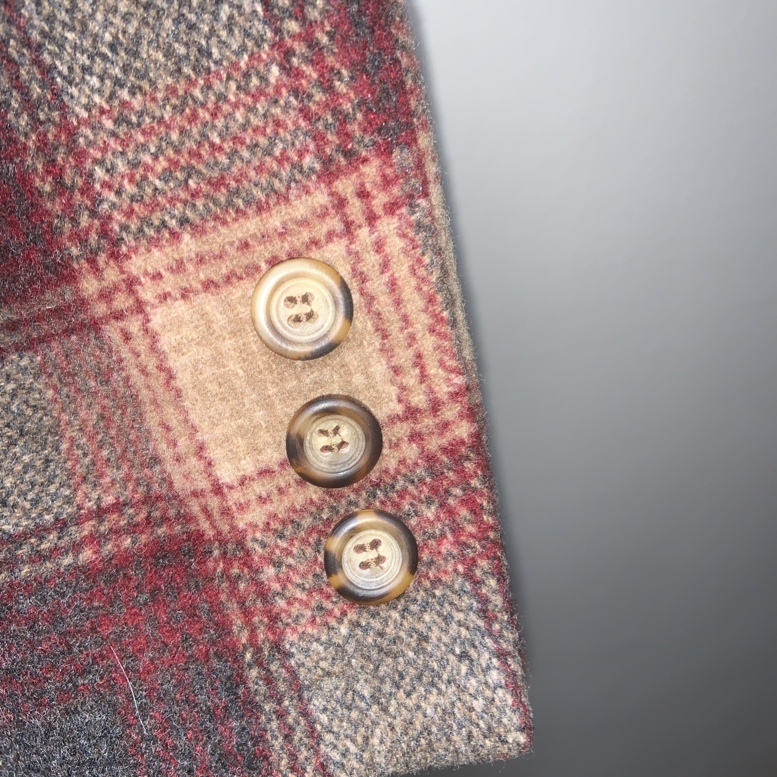 VTG L.L. Bean Women’s Plaid Wool Cashmere Blend Button Up Blazer Jacket – Sz 16p