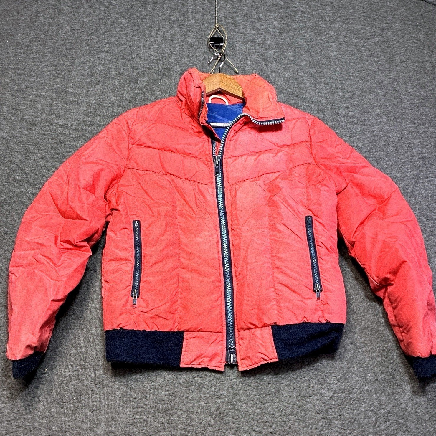 Vintage CB Sports Down Puffer Jacket Women Large 80s Pink USA Made Ski Gorpcore