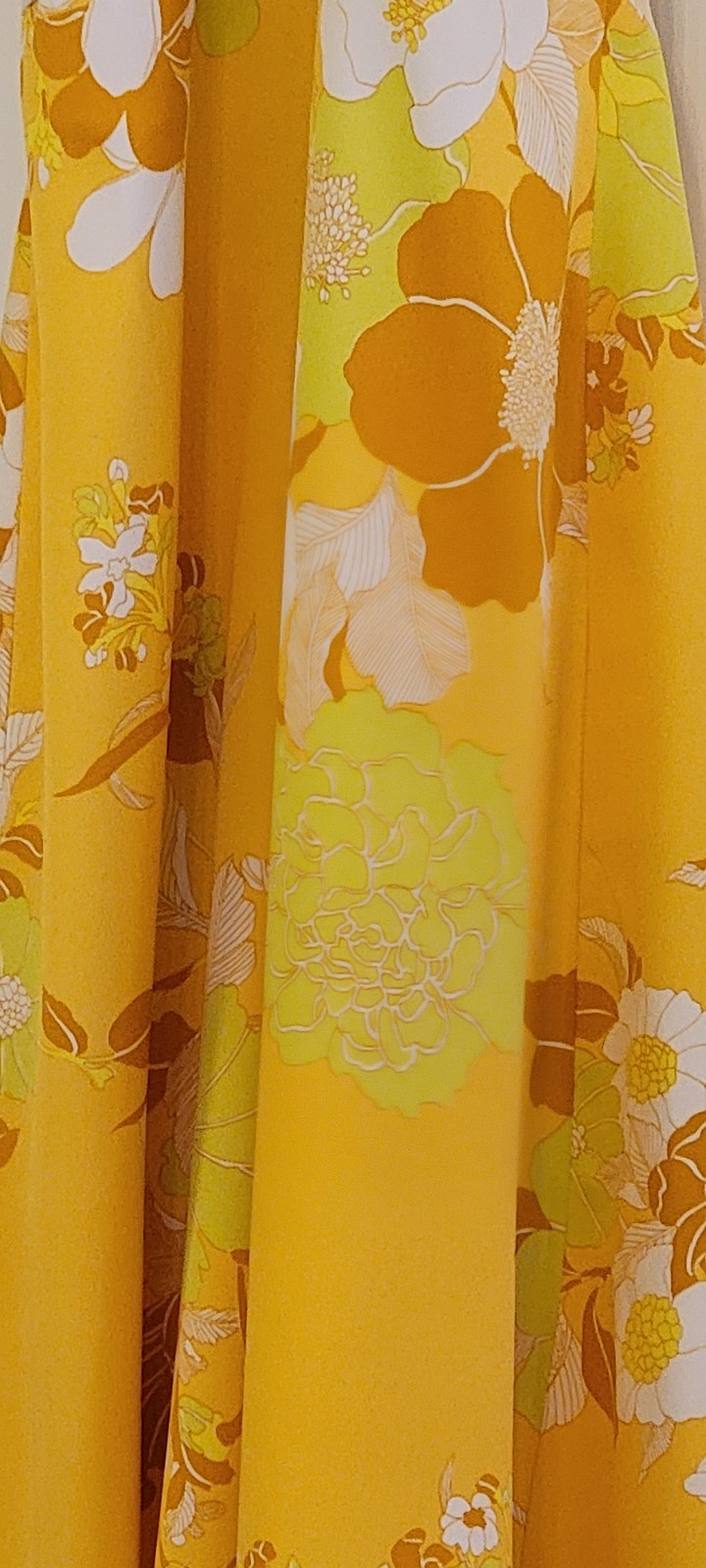 70s Vintage Sunny Yellow Summer Halter Dress With Open Back Ties & Zipper 🌼