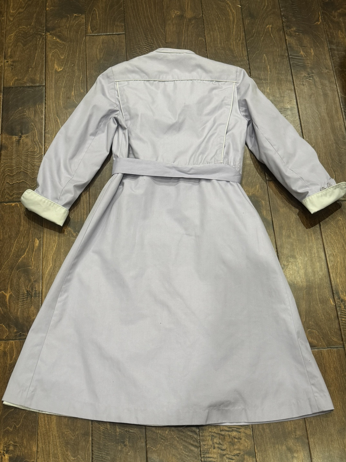 Vintage Foxland By Landon Light Purple Belted Trench Coat Size Small/ Medium