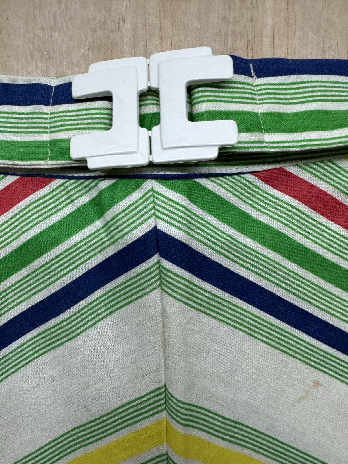 Vintage 1970’s Rainbow Chevron Skirt Boho Hippy Sz S A Line Marsha Brady Bunch