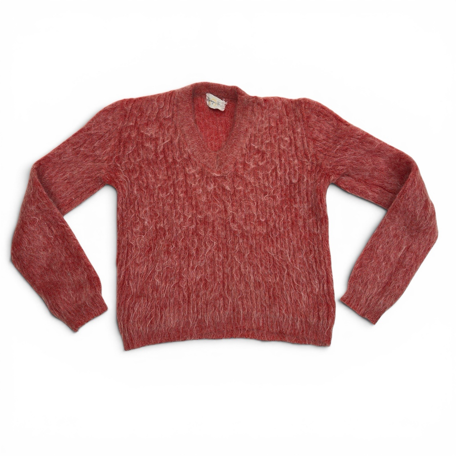 international ladies garment workers union Red Fuzzy Wool Sweater