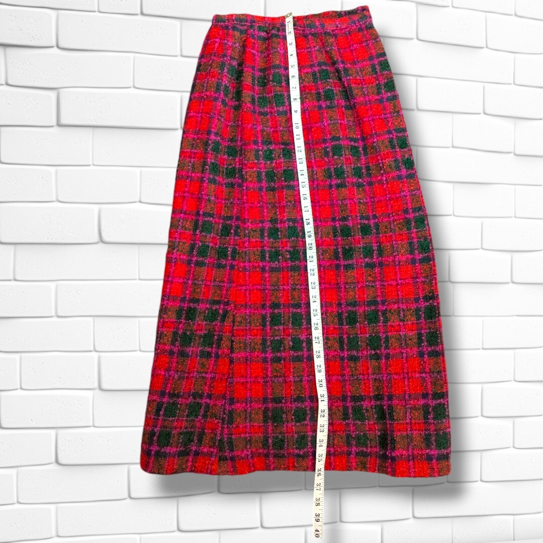 Vintage Ellen Brooke Sportswear Couture Inc 3 Piece Plaid Skirt Suit Boucle Wool