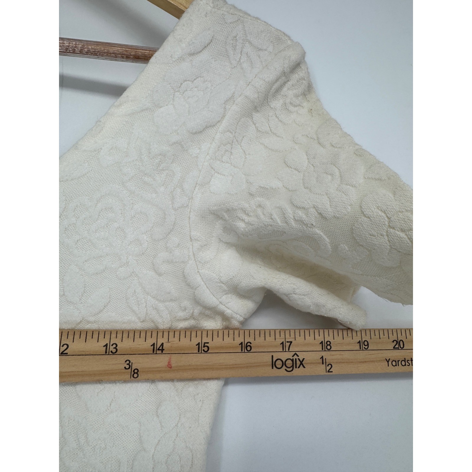 Somerset Floral Jacquard Sheath Dress Women M Cream Vintage Style Midi Romantic