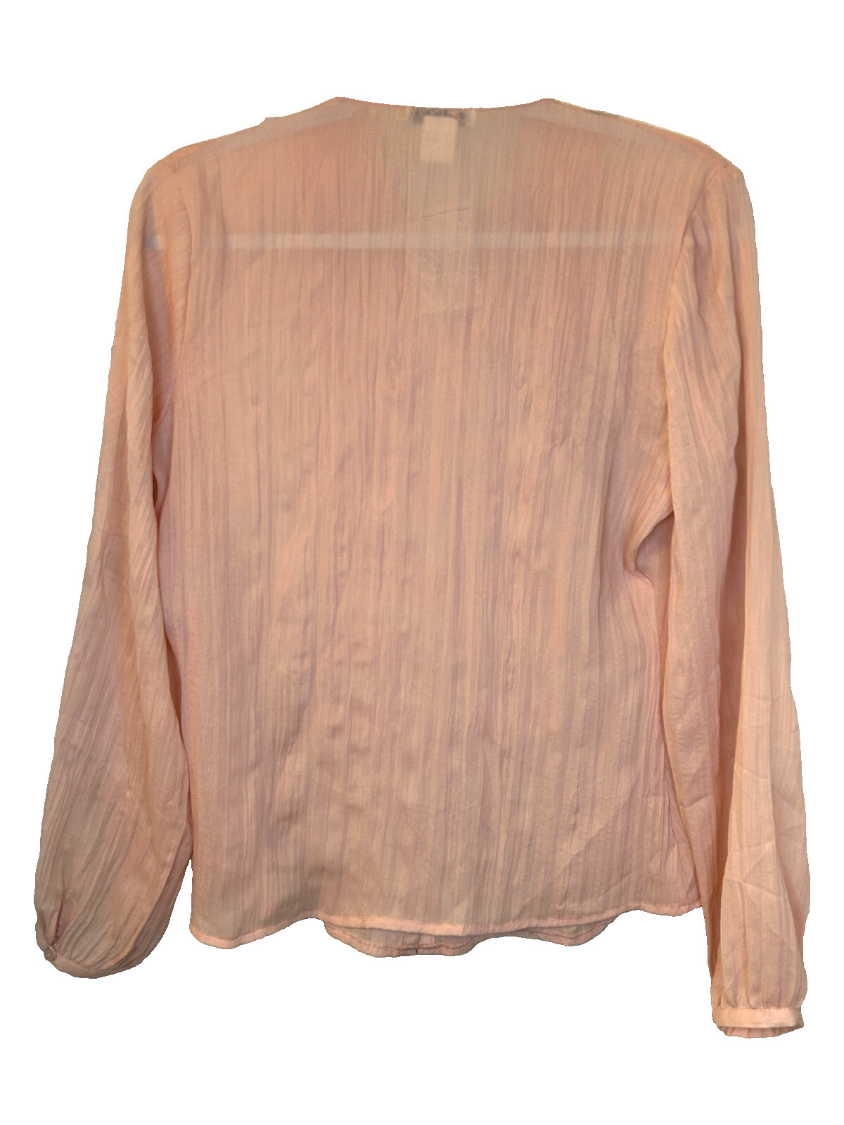 Classic Vintage Blush Pink Blouse Sz 8 JG Hook Pintuck Pearl LS Top NWOT
