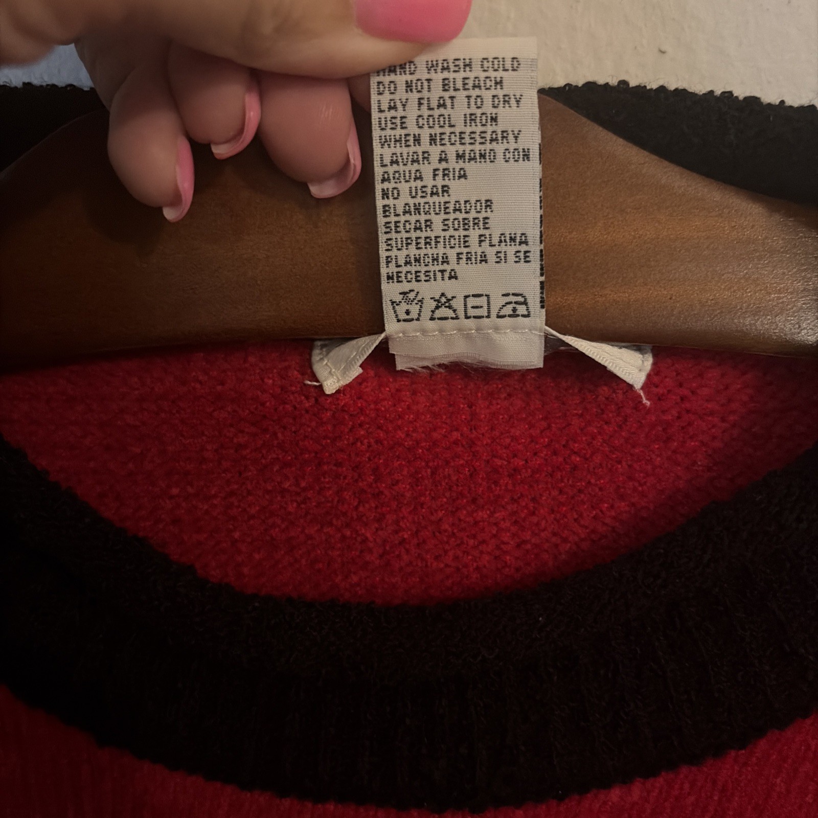 Vintage Claudia D Red Fair Isle Roll Neck Nordic Knit 90s Ski Pullover Large