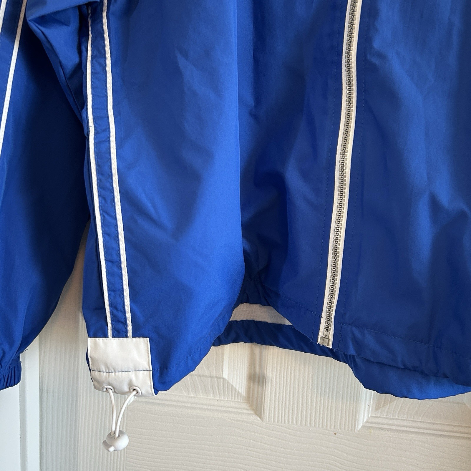 Vintage Holloway Royal Blue White Stripe Windbreaker Athletic Jacket Size L
